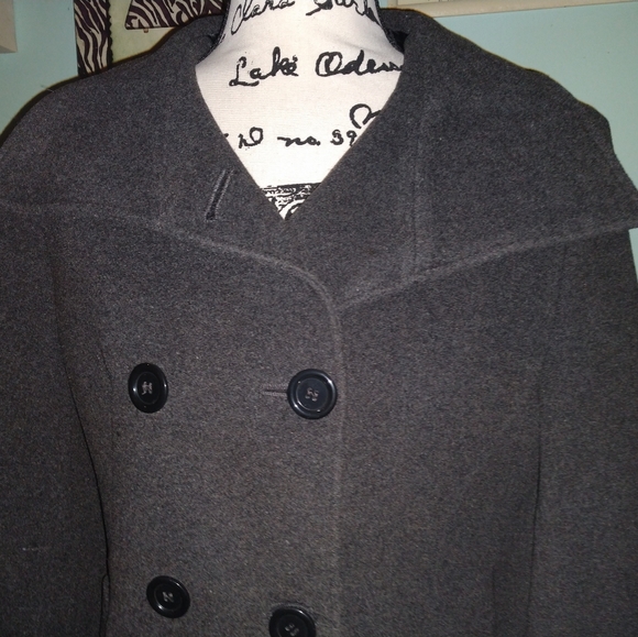 Euc Double Breasted Peacoat Woman's Med - Picture 3 of 6
